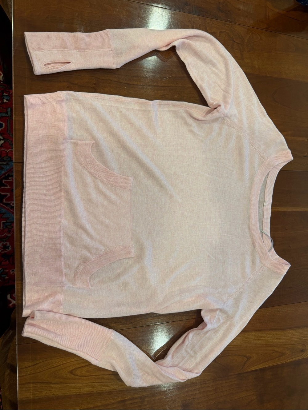 lululemon athletica Light Pink Crewneck Sweater with Front Pocket